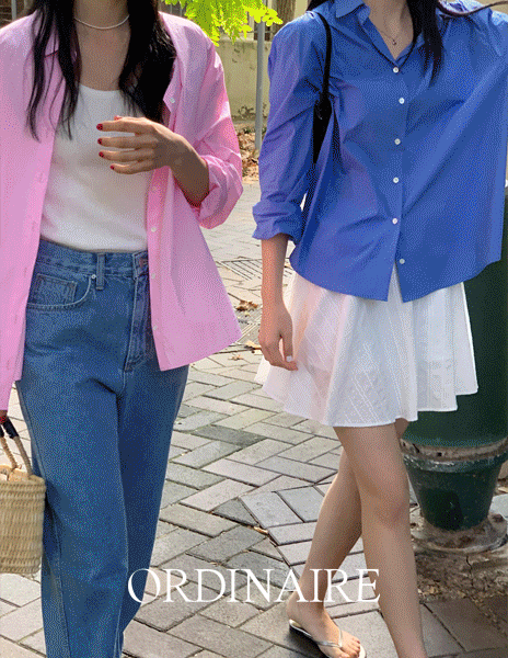 살안타템💙[ordinaire] 애플 셔츠 (3color/핑크 단독주문시당일발송)